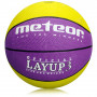 Basketbalový míč Meteor Layup 3 Yellow/Purple