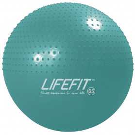 Gymnastický masážní míč LIFEFIT MASSAGE BALL 65 cm, tyrkysový
