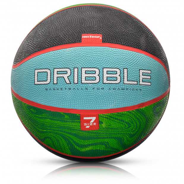 Basketbalový míč Meteor Dribble 7 modrá/zelená