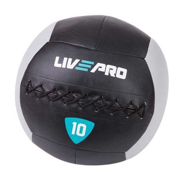 Míč na cvičení LivePro Wall Ball, černá