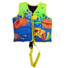 Dětská neoprenová plovací vesta Neo Splash Pirates žlutá 18-30 kg