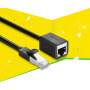 Síťový kabel UGREEN RJ45 Ethernet rozšíření, Cat. 6, FTP, s 2m kovovou zástrčkou, (černá)