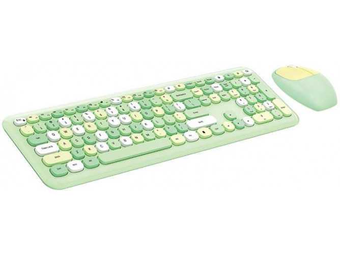 Bezprzewodowy zestaw klawiatura + myszka MOFII 666 2.4G (zielony)