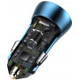 Ładowarka samochodowa Baseus Golden Contactor Pro, USB + USB-C, QC4.0+, PD, SCP, 40W (niebieska) + kabel USB-C do Lightning 1m (
