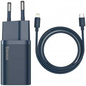 Ładowarka sieciowa Baseus Super Si Quick Charger 1C 20W z przewodem USB-C do Lightning 1m (niebieska)
