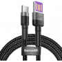 Kabel USB do USB-C Baseus Cafule Huawei SuperCharge, QC 3.0, 5A 1m (czarno-szary)