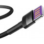 Kabel USB do USB-C Baseus Cafule Huawei SuperCharge, QC 3.0, 5A 1m (czarno-szary)