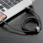 Kabel Lightning USB Baseus Cafule 2,4A 0.5m (szaro-czarny)