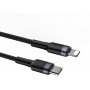 Kabel USB-C do Lightning PD Baseus Cafule, 18W, 1m (czarno-szary)