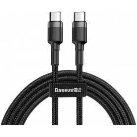 Kabel USB-C do USB-C PD Baseus Cafule PD 2.0, QC 3.0, 60W, 2m (czarno-szary)