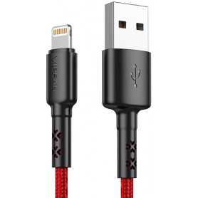 Kabel USB do Lightning Vipfan X02, 3A, 1.8m (czerwony)