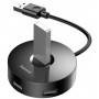 Hub 4w1 USB do USB 3.0 + 3x USB 2.0 Baseus 15cm (czarny)