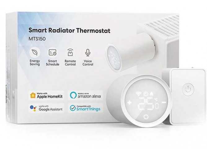 Inteligentna głowica termostatyczna WiFi Meross MTS150HHK (HomeKit) (zestaw początkowy)