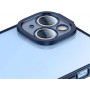 Zestaw ochronny Baseus Glitter przeźroczyste etui i szkło hartowane do iPhone 14 Plus (niebieski)