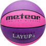 Piłka koszykowa Meteor Layup 4 różowo-fioletowa 07029