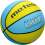 Piłka koszykowa Meteor Layup 4 żółto-niebieska 07046