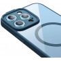 Zestaw ochronny Baseus Frame przeźroczyste etui magnetyczne i szkło hartowane do iPhone 14 Pro Max (niebieski)