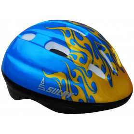 Dětská cyklo helma SULOV® JUNIOR, modrá s plameny