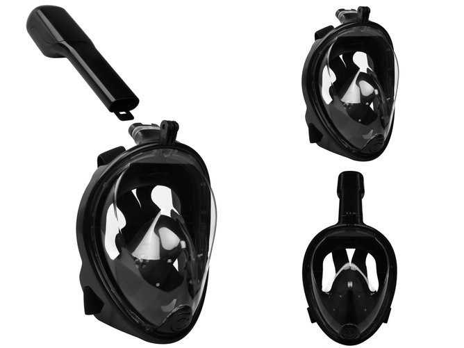 Celoobličejová maska na šnorchlování Trizand L/XL černá