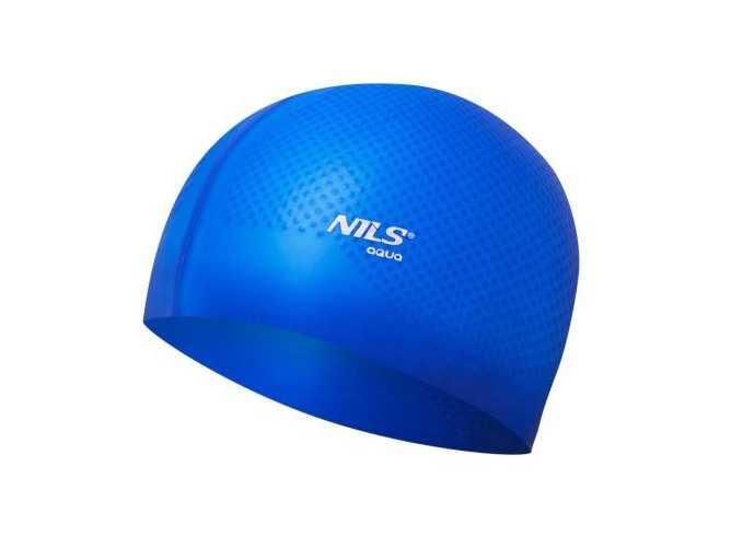 Silikonová čepice NILS Aqua NQC Dots modrá