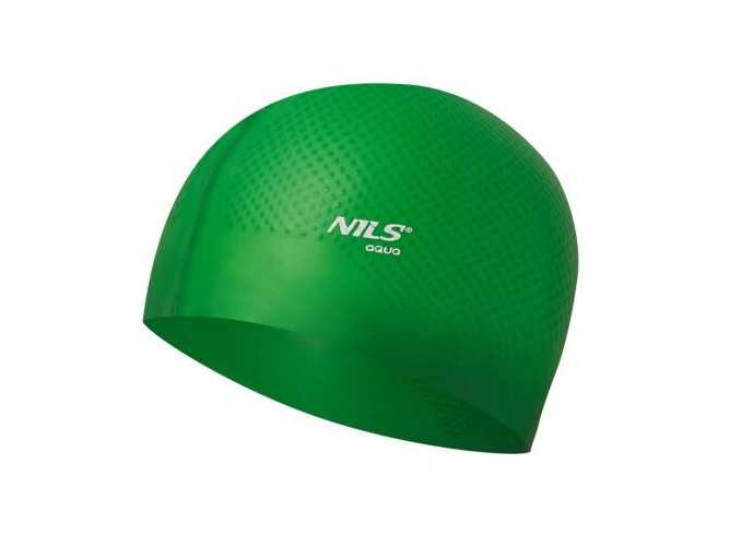 Silikonová čepice NILS Aqua NQC Dots zelená