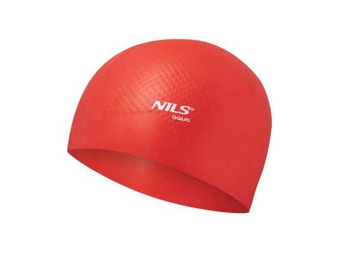 Silikonová čepice NILS Aqua NQC Dots červená