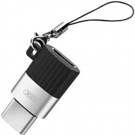 Adapter / Przejściówka micro USB do USB-C XO NB149-A (czarny)