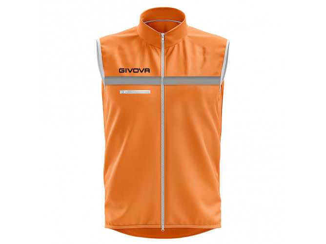 Sportovní běžecká vesta Givova Training Senior oranžová černá CT07 2810