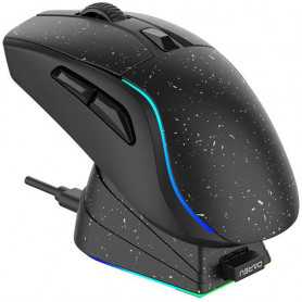 Bezdrátová herní myš + nabíjecí dok Dareu A950 RGB 400-12000 DPI (černá)