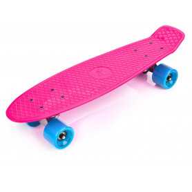 PLASTIC SKATEBOARD METEOR pink/neon blue/violet