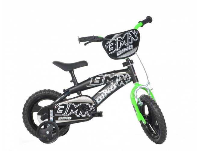 Dětské kolo Dino Bikes BMX 125XL černo-zelené 12