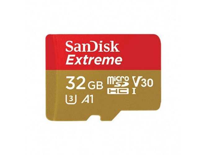 Paměťová karta SanDisk Extreme microSDHC 32GB 100/60 MB/s V30 A1 U3 4K (SDSQXAF-032G-GN6MA)