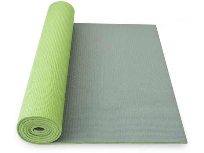 YATE Yoga Mat dvouvrstvá  zelená/šedá