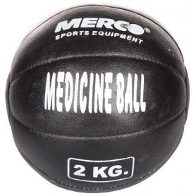 Black Leather kožený medicinální míč hmotnost 2 kg