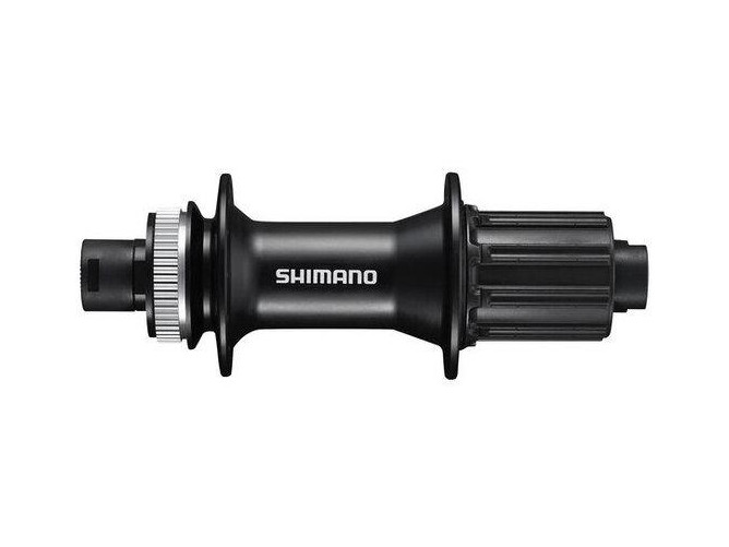 Náboj disc SHIMANO FH-MT400-B 32děr Center lock 12mm e-thru-axle 148mm 8-11 rychlostí zadní černý