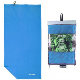 Spokey SIROCCO L Rychleschnoucí ručník s odnímatelnou sponou, modrý, 50 x 120 cm