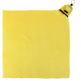 Spokey NEMO Rychleschnoucí ručník 40x40 cm, žluto-zelený s karabinou
