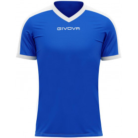 Koszulka Givova Revolution Interlock niebiesko-biała MAC04 0203