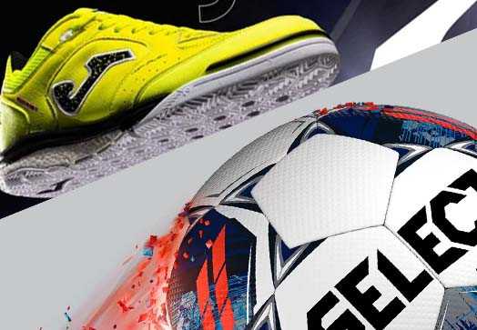 Futsalový míč Select a sálová obuv Joma jsou dokonalými parťáky